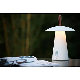 LA DONNA rechargeable outdoor table lamp Ø19.7 cm LED 2W 2700K white (Lucide)