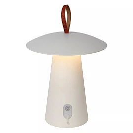 LA DONNA rechargeable outdoor table lamp Ø19.7 cm LED 2W 2700K white (Lucide)