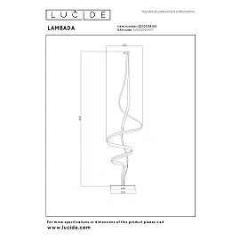 LAMBADA stāvlampa LED 38 W 2700K matēta zelta/misiņa krāsā (Lucide)