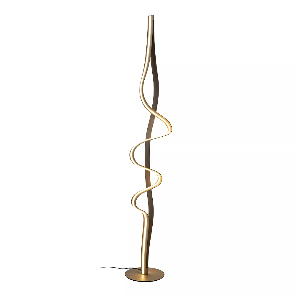 LAMBADA stāvlampa LED 38 W 2700K matēta zelta/misiņa krāsā (Lucide)