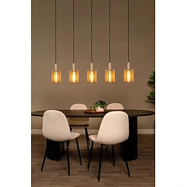 LAMBRES pendant light 5xE27 40 W taupe (Lucide)