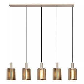 LAMBRES pendant light 5xE27 40 W taupe (Lucide)