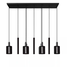 LAMBRES pendant light 6xE27 40 W black (Lucide)