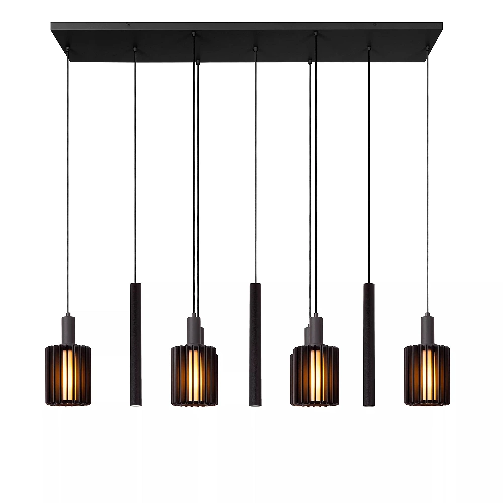 LAMBRES pendant light 6xE27 40 W black (Lucide)