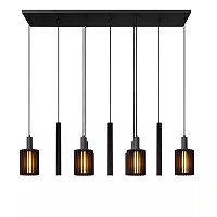 LAMBRES pendant light 6xE27 40 W black (Lucide)