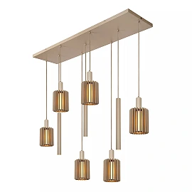LAMBRES pendant light 6xE27 40 W taupe (Lucide)