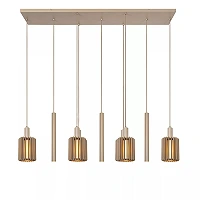 LAMBRES pendant light 6xE27 40 W taupe (Lucide)