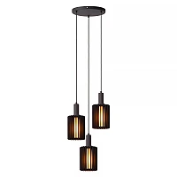 LAMBRES pendant light 3xE27 black (Lucide)