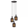 LAMBRES pendant light 3xE27 black (Lucide)