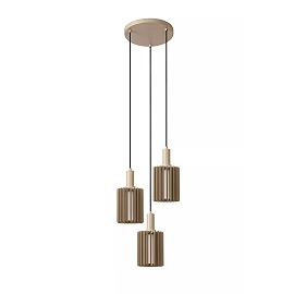 LAMBRES Pendant light 40x40 cm 3xE27 taupe (Lucide)