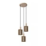 LAMBRES Pendant light 40x40 cm 3xE27 taupe (Lucide)