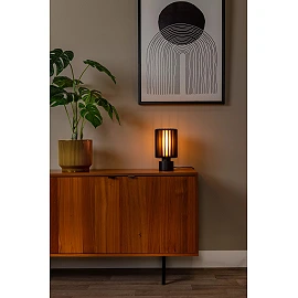 LAMBRES table lamp Ø 15 cm 1xE27 black (Lucide)