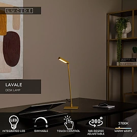 LAVALE desk lamp LED 1x3 W 2700K ocher yellow (Lucide)