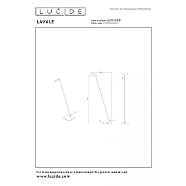 LAVALE floor reading lamp LED 1x3 W 2700K white (Lucide)
