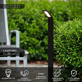 LAWFORD outdoor bollard light 80 cm LED 6W 3000K IP54 black (Lucide)