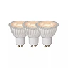 MR16 set of 3 LED bulb GU10 3x5 W 3000 K dimmable white (Lucide)