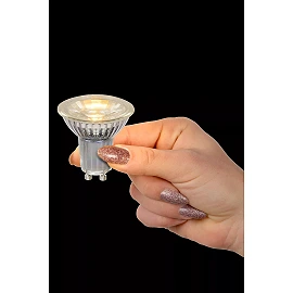 MR16 LED bulb GU10 1x5 W 2700 K non-dimmable transparent (Lucide)