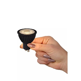 MR16 LED bulb GU10 1x5 W 2200–2700 K dimmable black (Lucide)