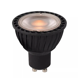 MR16 LED bulb GU10 1x5 W 2200–2700 K dimmable black (Lucide)