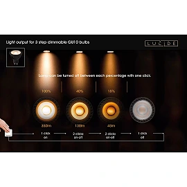 MR16 LED bulb GU10 1x5 W 2200–2700 K dimmable black (Lucide)