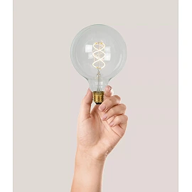 G125 Filament LED bulb E27 1x4.9 W 2700 K dimmable transparent (Lucide)
