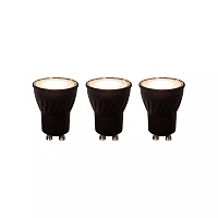 MR11 set of 3 LED bulb GU10 (MR11) 3x3.8 W 2700 K dimmable black (Lucide)