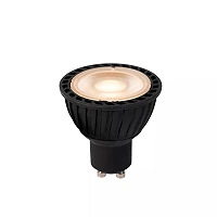 MR16 LED bulb with day/night sensor GU10 1x5 W 2700 K non-dimmable black with day/night sensor (Lucide)