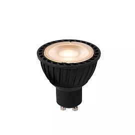 MR16 LED bulb with day/night sensor GU10 1x5 W 2700 K non-dimmable black with day/night sensor (Lucide)