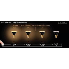 G45 LED bulb E14 1x5 W 2700 K dimmable black (Lucide)