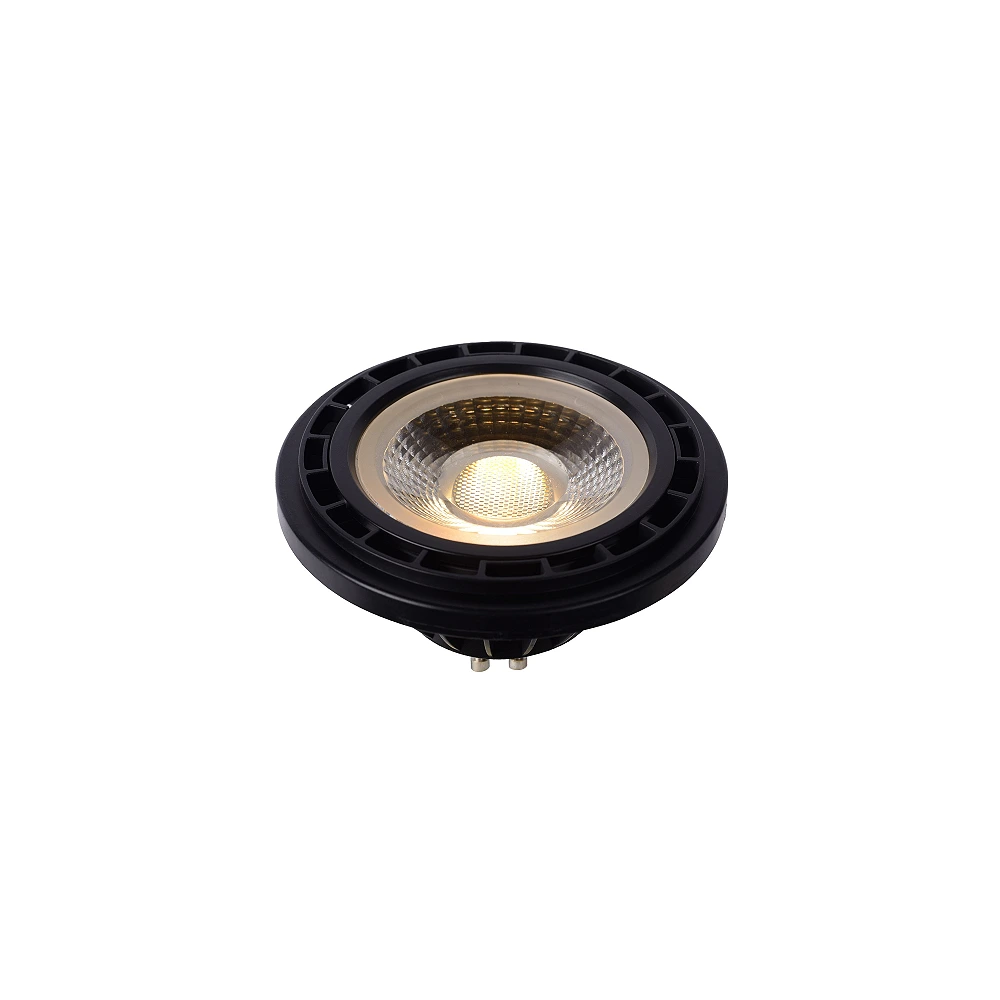 ES111 — LED bulb GU10 12W, 2200–3000K, 820 lm, Black (Lucide)