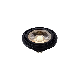 ES111 — LED bulb GU10 12W, 2200–3000K, 820 lm, Black (Lucide)
