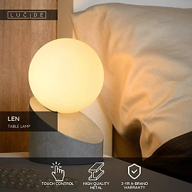 LEN table lamp Ø 10 cm 1xG9 grey (Lucide)