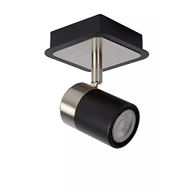 LENNERT griestu prožektors GU10 LED 1x5W 3000K melns (Lucide)