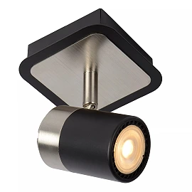LENNERT griestu prožektors GU10 LED 1x5W 3000K melns (Lucide)