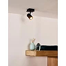 LENNERT Bathroom ceiling spotlight 1x5W GU10 IP44 Black (Lucide)