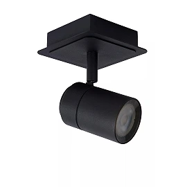 LENNERT Bathroom ceiling spotlight 1x5W GU10 IP44 Black (Lucide)