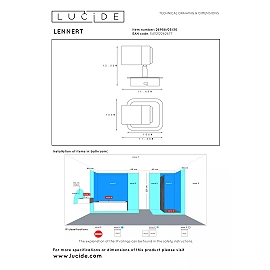LENNERT Bathroom ceiling spotlight 1x5W GU10 IP44 Black (Lucide)