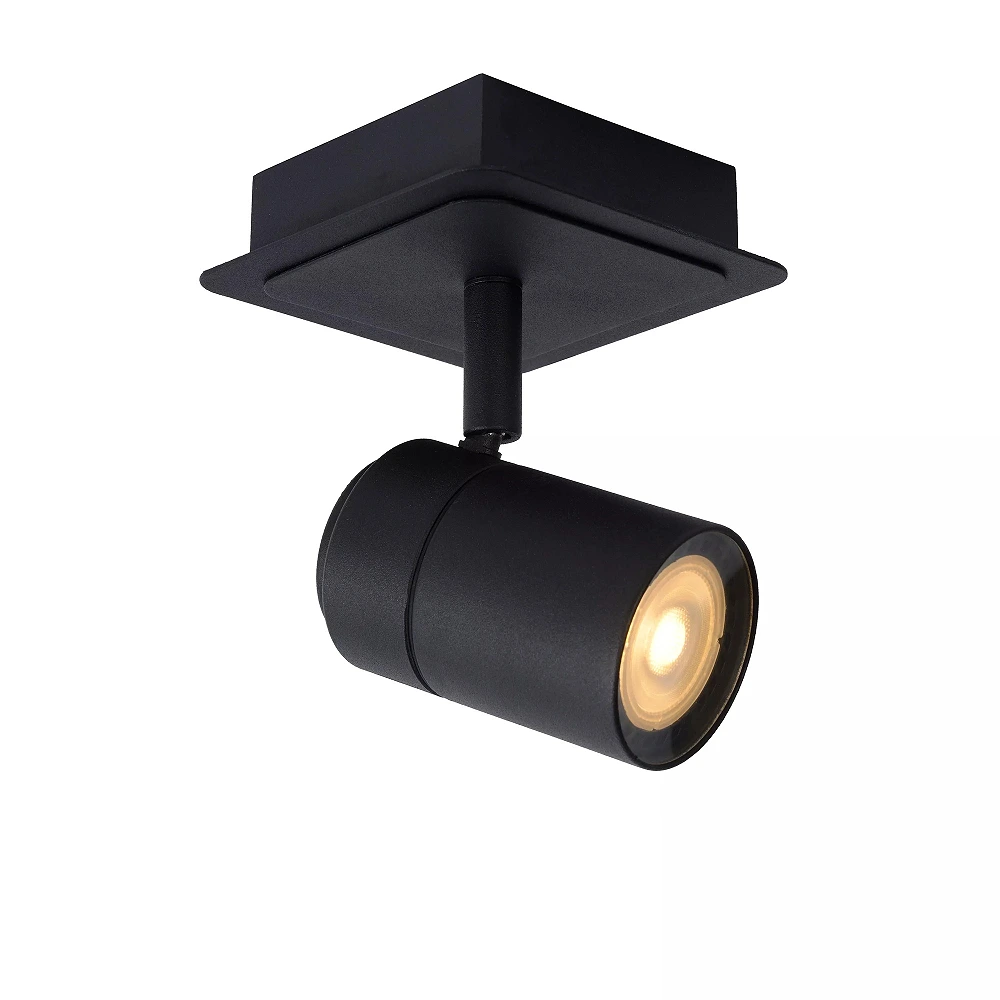 LENNERT Bathroom ceiling spotlight 1x5W GU10 IP44 Black (Lucide)