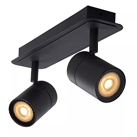 LENNERT Bathroom ceiling spotlight 2x5W GU10 IP44 Black (Lucide)