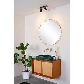 LENNERT Bathroom ceiling spotlight 2x5W GU10 IP44 Black (Lucide)