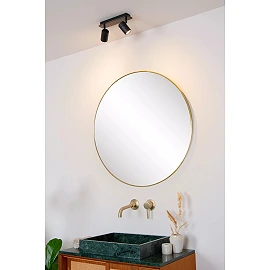 LENNERT Bathroom ceiling spotlight 2x5W GU10 IP44 Black (Lucide)