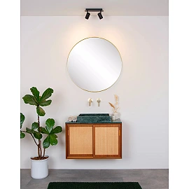 LENNERT Bathroom ceiling spotlight 2x5W GU10 IP44 Black (Lucide)