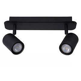LENNERT Bathroom ceiling spotlight 2x5W GU10 IP44 Black (Lucide)