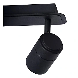 LENNERT vannas istabas griestu prožektors GU10 LED 3x5W 3000K IP44 melns (Lucide)