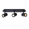 LENNERT bathroom ceiling spotlight GU10 LED 3x5W 3000K IP44 black (Lucide)