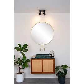 LENNERT vannas istabas griestu prožektors GU10 LED 4x5W 3000K IP44 melns (Lucide)