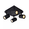 LENNERT bathroom ceiling spotlight GU10 LED 4x5W 3000K IP44 black (Lucide)
