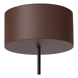 LENZ outdoor ceiling spotlight LED 1x8W 2700K rust brown (Lucide)