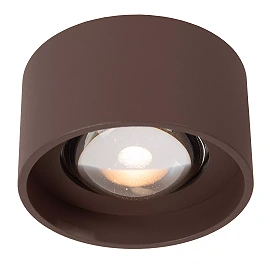 LENZ outdoor ceiling spotlight LED 1x8W 2700K rust brown (Lucide)
