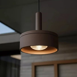 LENZ outdoor pendant light LED 1x8W 2700K rust brown (Lucide)